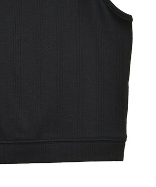 earth music&ecology ダブルストラップパターンメッシュキャミソール Black