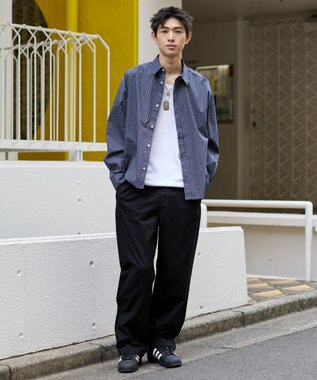 WEGO 【ユニセックス着用ITEM/XSSMLサイズ展開/ウエストゴム】ユルフィットコットンイージーパンツ ブラック