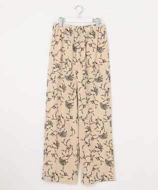 23区 【Indian Factory】フラワーエンブロイダリー ワイドパンツ ベージュ系