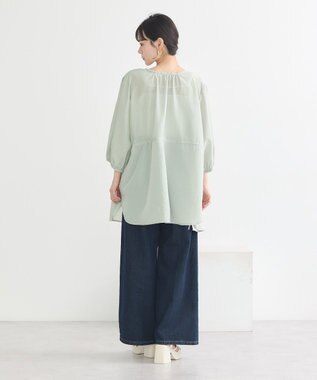 earth music&ecology ダブルストラップパターンメッシュキャミソール Off White