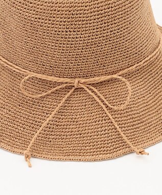 ANY ラフィア風ペーパーハット ブラウン