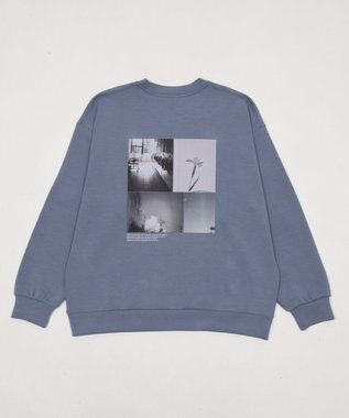 WEGO 【ユニセックス着用ITEM】アクセ付きフォトグラフィックプルオーバー サックス