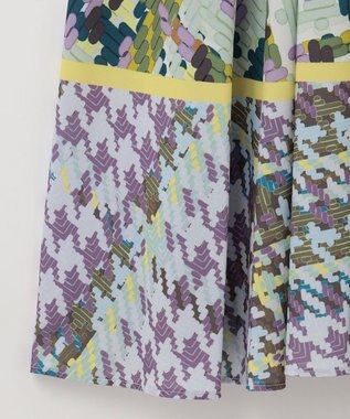 GRACE CONTINENTAL キカプリントティアードワンピース グリーン