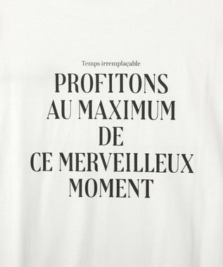 Green Parks 汗染み防止フレンチロゴＴシャツ Off White