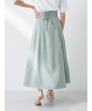 earth music&ecology バックレースアップスカート Mint Green