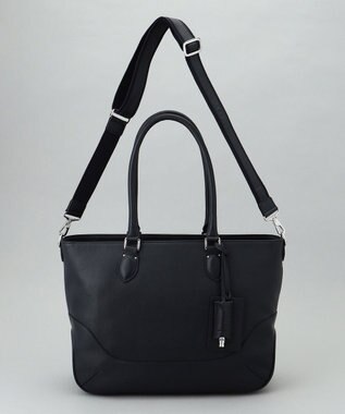 GOTAIRIKU 日本製【PELLE MORBIDA】2WAY シュリンクレザートートバッグ ネイビー系