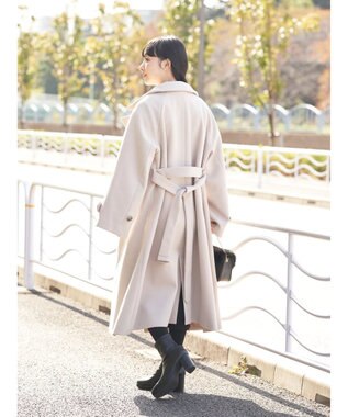 earth music&ecology ２ｗａｙカラーロングコート Beige