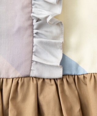 TRICOTE オーロラ柄フリルチュニックシャツ 87BROWN