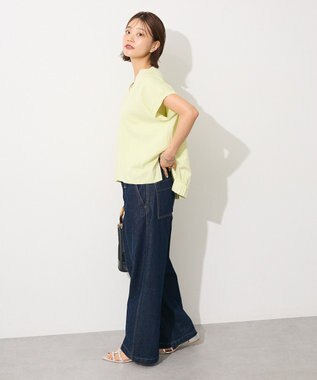 CRAFT STANDARD BOUTIQUE バックギャザーＶネックニットベスト Light Yellow