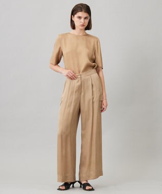 ICB L 【洗える】 キュプラピグメントクロス カーゴパンツ チノベージュ系