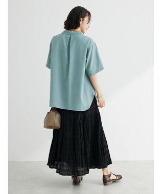 Green Parks 速乾開襟シャツ Blue Green