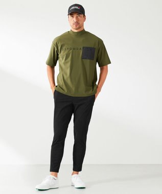 23区GOLF 【23Fondation/MEN】真夏も活躍！【接触冷感/ストレッチ】ナイロントリコットパンツ ブラック系