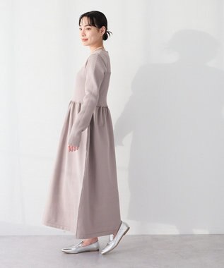 CRAFT STANDARD BOUTIQUE ＜セレモニー／ハレの日＞スポンディッシュニットワンピース Light Gray