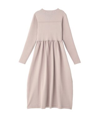 CRAFT STANDARD BOUTIQUE ＜セレモニー／ハレの日＞スポンディッシュニットワンピース Light Gray
