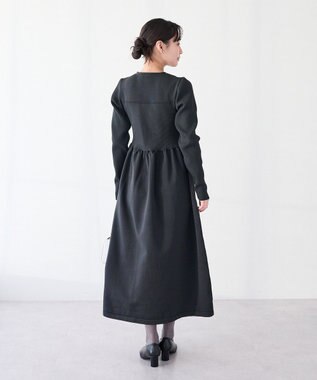 CRAFT STANDARD BOUTIQUE ＜セレモニー／ハレの日＞スポンディッシュニットワンピース Charcoal Gray