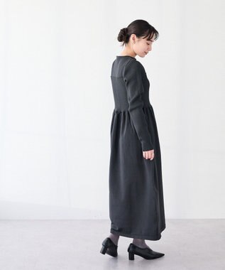 CRAFT STANDARD BOUTIQUE ＜セレモニー／ハレの日＞スポンディッシュニットワンピース Charcoal Gray