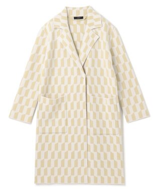 JOSEPH アルコーブ　インターシャ　ニットコート Pale Olive/Ivory