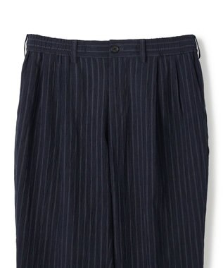 JOSEPH HOMME 【新素材】エアリッジストレッチ ドロスト付タック入りテーパードパンツ / PEGG TUCK ネイビー系1