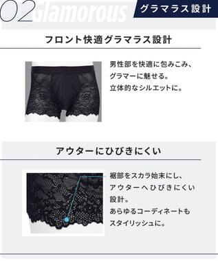 WACOAL MEN ボクサーパンツ 【レースボクサー】 美しさと快適さを追求 通気性 前閉じ WT3822 /ワコールメン ブラック
