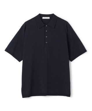 UNFILO MENS アラエルアンチピリングニット ポロ ネイビー