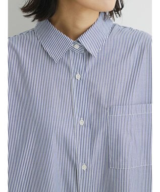 Green Parks アソートシャツワンピース Stripe Navy