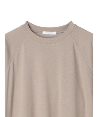 Green Parks 接触冷感５分袖ラグランチュニック Gray Beige