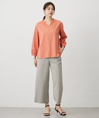 J.PRESS LADIES コンパクトトリコット バックプリーツ カットソー オレンジ系