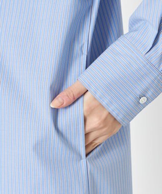 NAVE 【ReNAVE・セットアップ可/洗える/接触冷感/UVケア】コットンポリブロード ワンピース サックスブルー系1