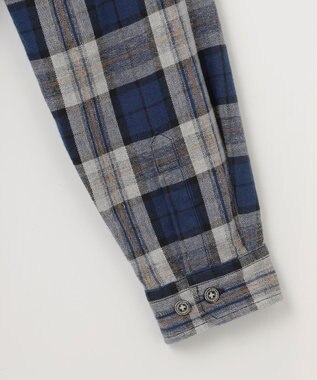 JOSEPH ABBOUD MOUNTAIN 【サスティナブル】オーガニックラフィーチェック シャツ ネイビー系4