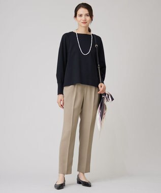 自由区 L 【セットアップ対応・洗える】エアーポンチ カットソー ネイビー