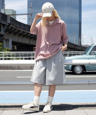 WEGO 【ユニセックス着用ITEM】フェイクレイヤードニットポロシャツ（SS） ピンク