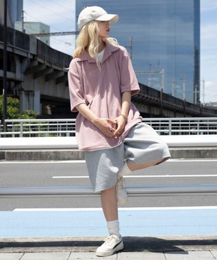 WEGO 【ユニセックス着用ITEM】フェイクレイヤードニットポロシャツ（SS） ピンク