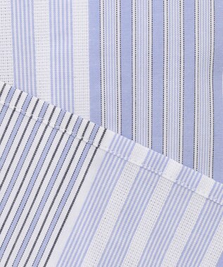 J.PRESS YORK STREET 【WOMEN】キャップスリーブ マルチストライプブラウス サックスブルー系1