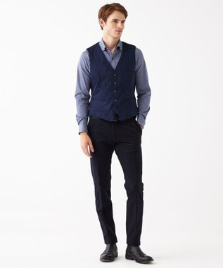 JOSEPH ABBOUD 【キングサイズ】コンパクトジャージーバーズアイ シャツ サックスブルー系