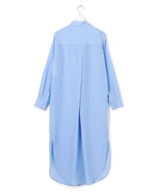 ICB 【WEB＆一部店舗限定】PreshrunkCupraStripe シャツワンピース サックスストライプ