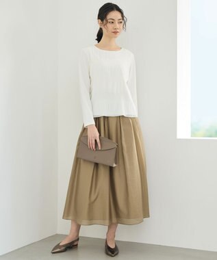 自由区 【カタログ掲載・セットアップ対応】エアリーローンプレーン スカート ベージュ