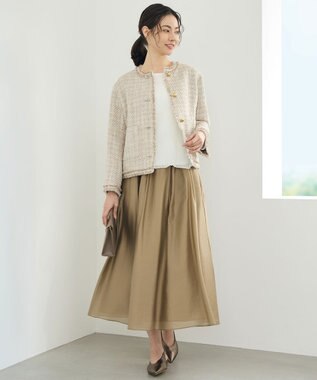 自由区 【カタログ掲載・セットアップ対応】エアリーローンプレーン スカート ベージュ