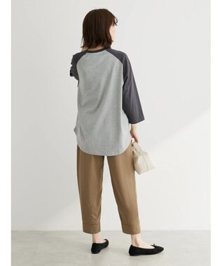 Green Parks ・Ｄｏｕｂｌｅ　Ｆｌａｇｓ　ラグラン７分袖Ｔシャツ Charcoal Gray