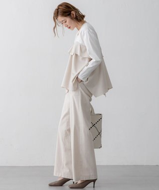 23区 【洗える】ライトクロスビスチェコンビ ジャージー カットソー ベージュ系