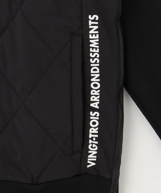 23区GOLF 【MEN】中綿キルトプルオーバー ブラック系