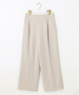 ANY SIS 【美人百花11月号掲載】パール調ポイントツイル パンツ 【WEB・一部店舗限定】 アイボリーベージュ