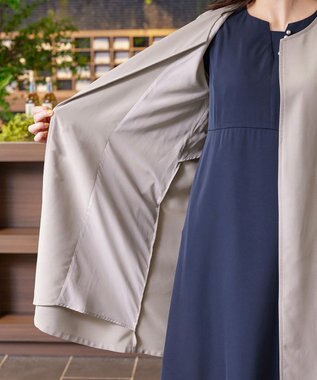 Tiaclasse タックヨーク着流しパフスリ－ブコート グレージュ