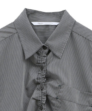 YECCA VECCA ドロストデザインギャザーシャツ Camel