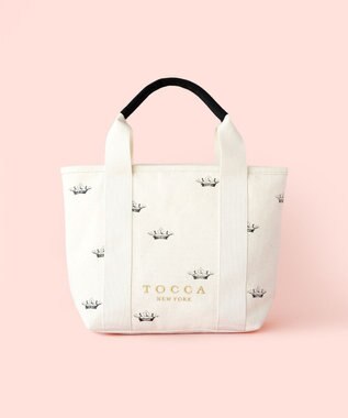 TOCCA CROWN DOTS CANVASTOTE トートバッグ アイボリー系