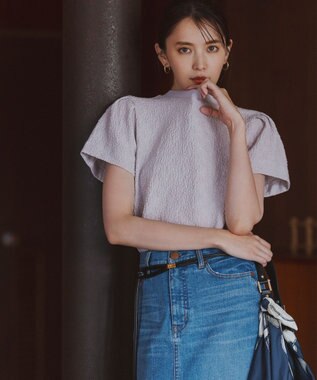  【WEB限定】ストレッチジャガード クロップドＴシャツ