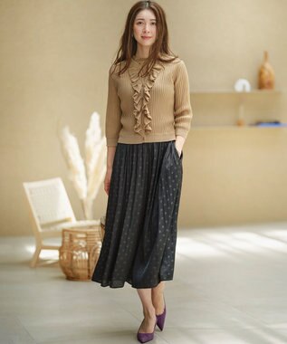 組曲 ベーシック シアーニット ベージュ系