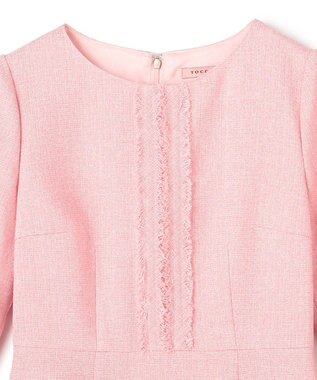 TOCCA 【洗える・消臭】MIST TWEED ドレス ピンク系5