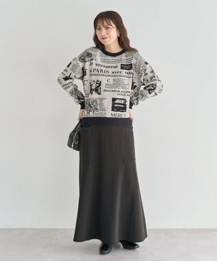 Green Parks ・ｆｕｒｒｙ　ｒａｔｅ　ジャカードニットプルオーバ Gray