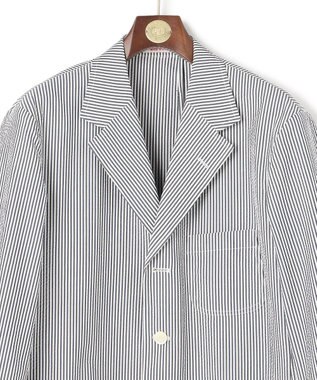 J.PRESS MEN 【J.PRESS ORIGINALS】Silk Seersucker 3B Sack Jacket / Japan Made ネイビー系1
