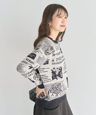 Green Parks ・ｆｕｒｒｙ　ｒａｔｅ　ジャカードニットプルオーバ Gray